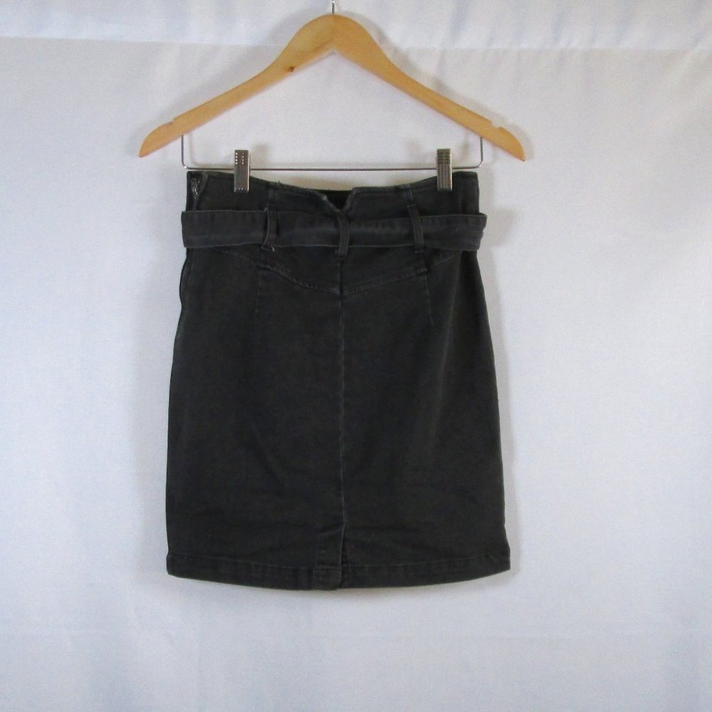 Free People Womens Black Mini Skirt w\ Belt Size 6 Pre-owned Good Condit… - Picture 2 of 8